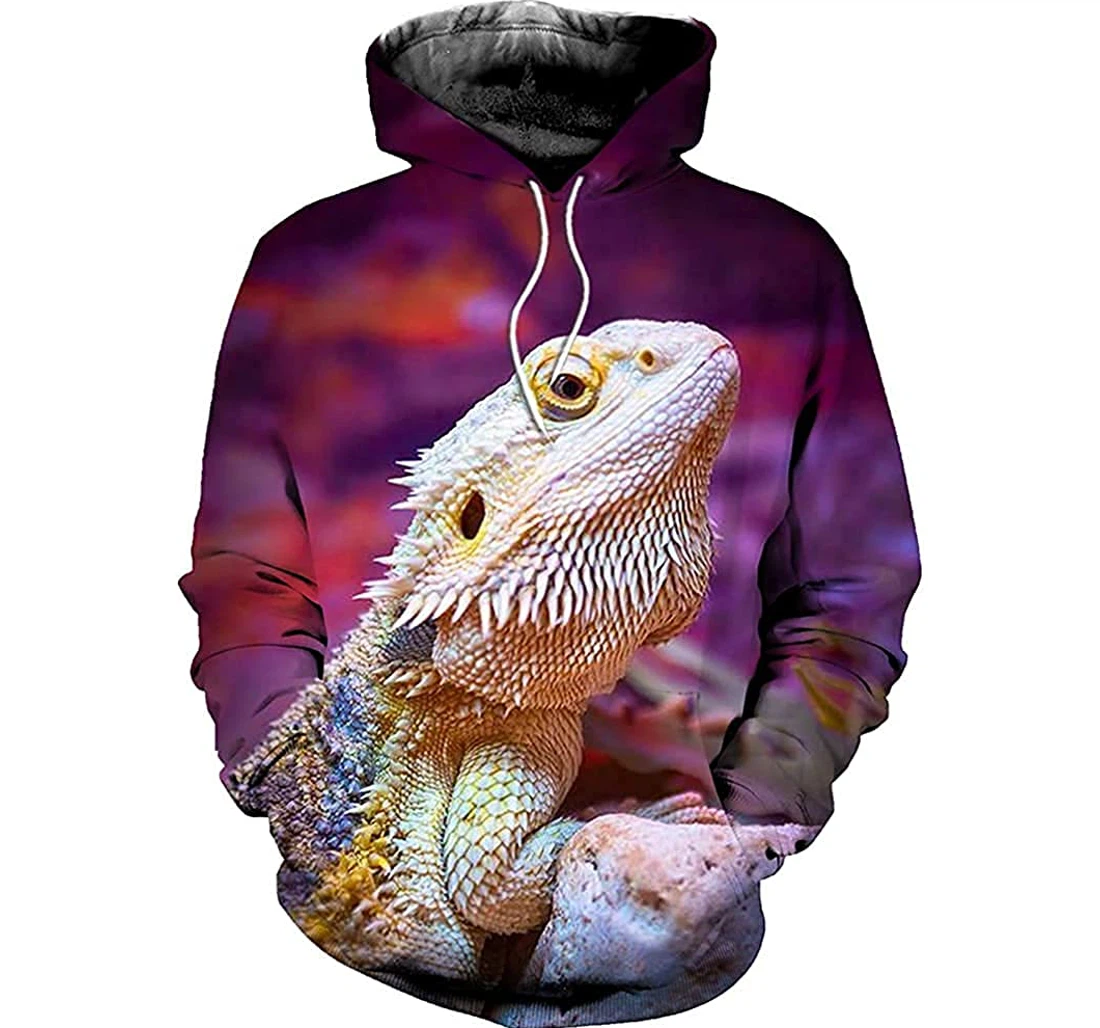 Beared Dragon - 3D Printed Pullover Hoodie