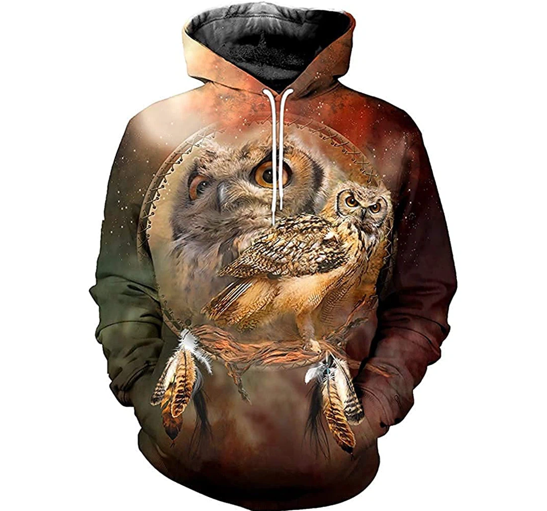 Owl Dreamcatcher - 3D Printed Pullover Hoodie