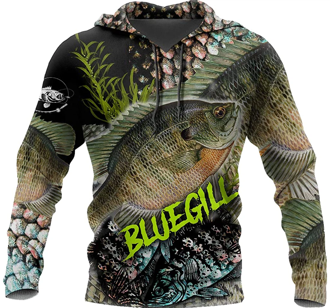 Bluegill Fishing Lightweight Sportwear Up - 3D Printed Pullover Hoodie