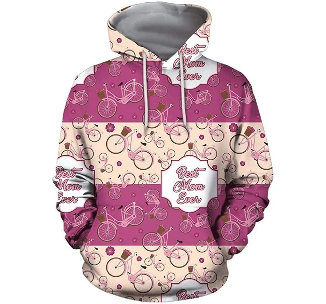 Best Mother Ever In Pink Pattern Lightweight Premium Sportwear Up - 3D Printed Pullover Hoodie