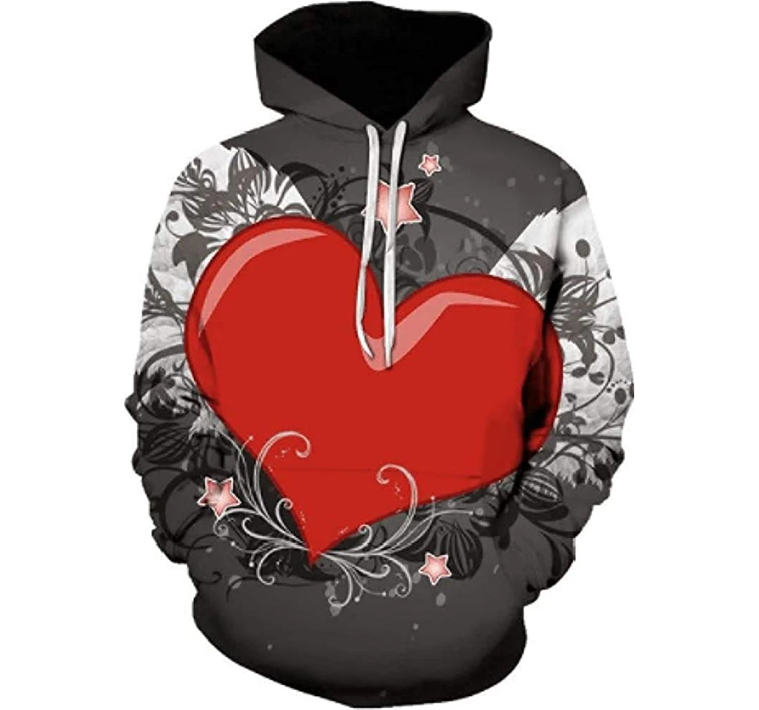 Heart - 3D Printed Pullover Hoodie