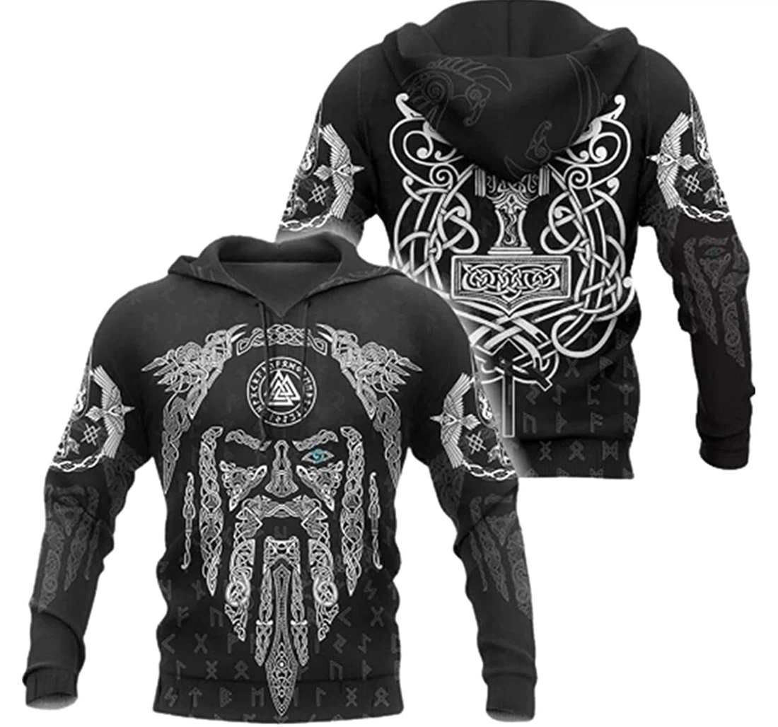 Raven Odin Version Lightweight Up - 3D Printed Pullover Hoodie