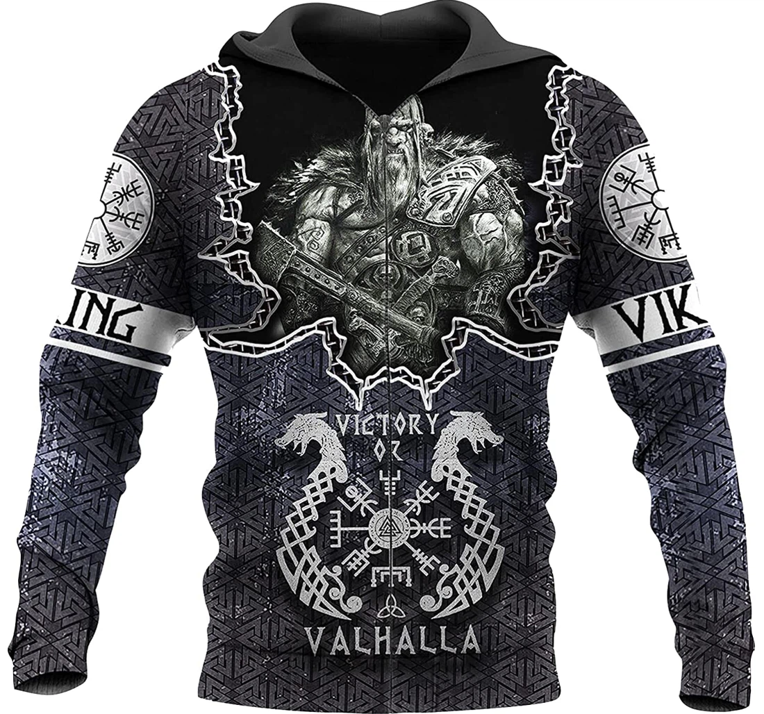 Tattoos Viking God Victory Valhall Lightweight Up - 3D Printed Pullover Hoodie