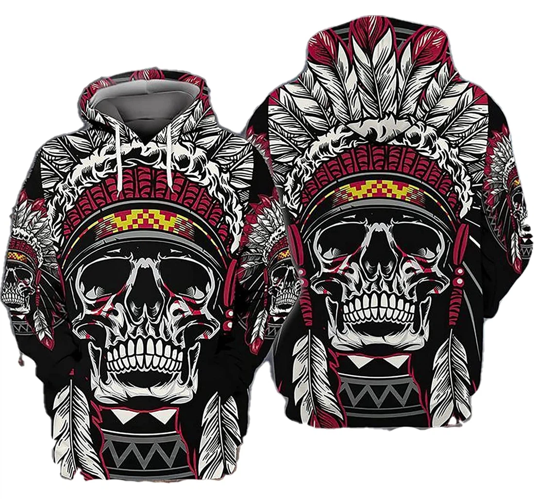 Native American Lightweight Premium Sportwear Up - 3D Printed Pullover Hoodie