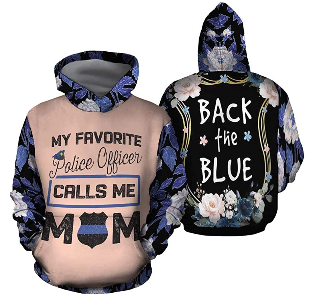 Call Me Police Mom Lovers Lightweight Premium Sportwear Up - 3D Printed Pullover Hoodie