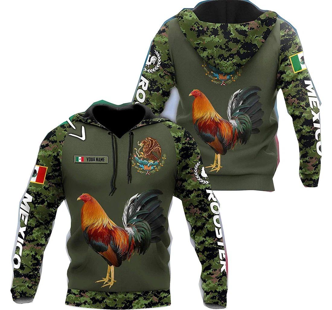 Personalized Camo Rooster Lightweight Premium Sportwear Up Lightweight Premium Sportwear Up - 3D Printed Pullover Hoodie