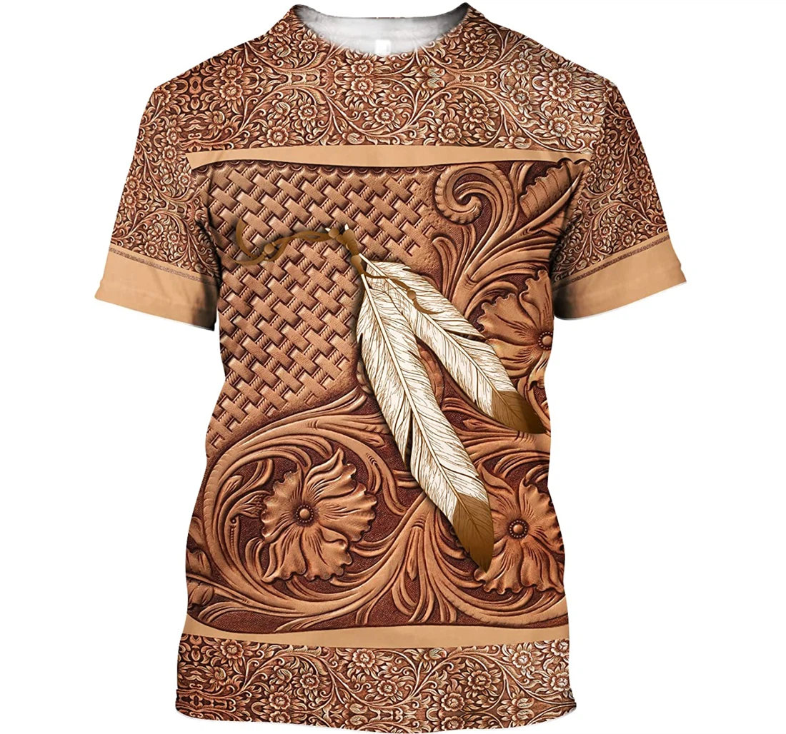 Feather Dreamcatcher Carving Shirts - 3D Printed T-shirt