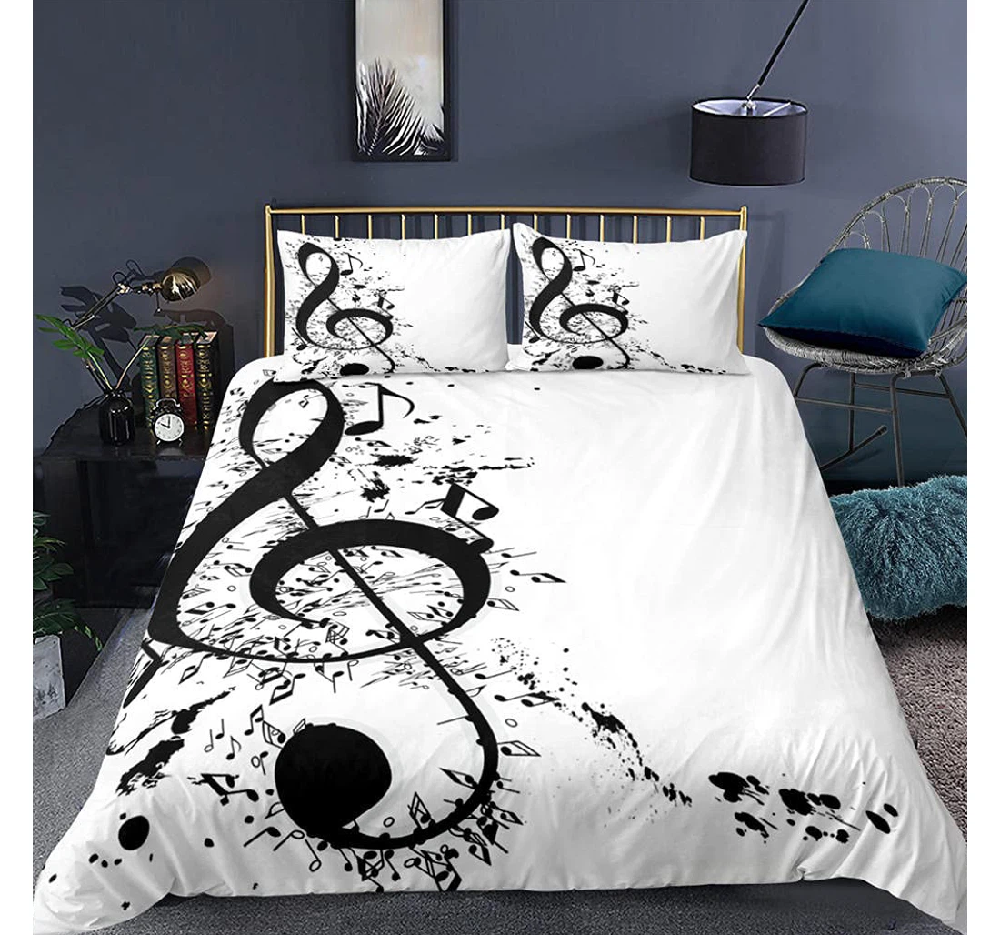 Personalized Bedding Set - White Note Included 1 Ultra Soft Duvet Cover or Quilt and 2 Lightweight Breathe Pillowcases