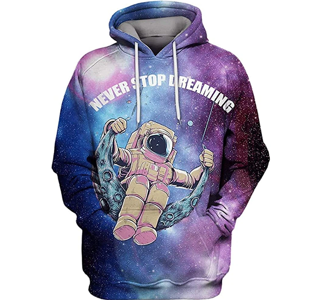 Astronauts Never Stops Dreaming - 3D Printed Pullover Hoodie