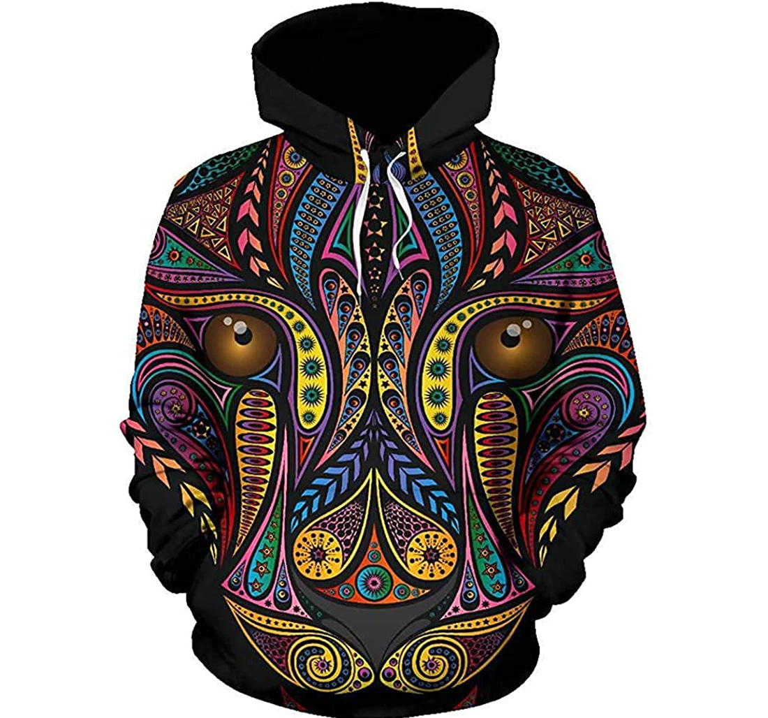 Psychedilic Leopard - 3D Printed Pullover Hoodie