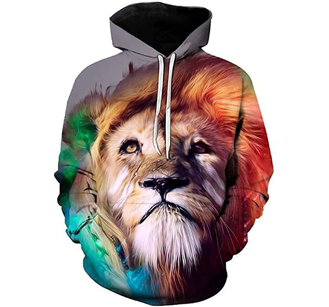 Green Red Lion - 3D Printed Pullover Hoodie