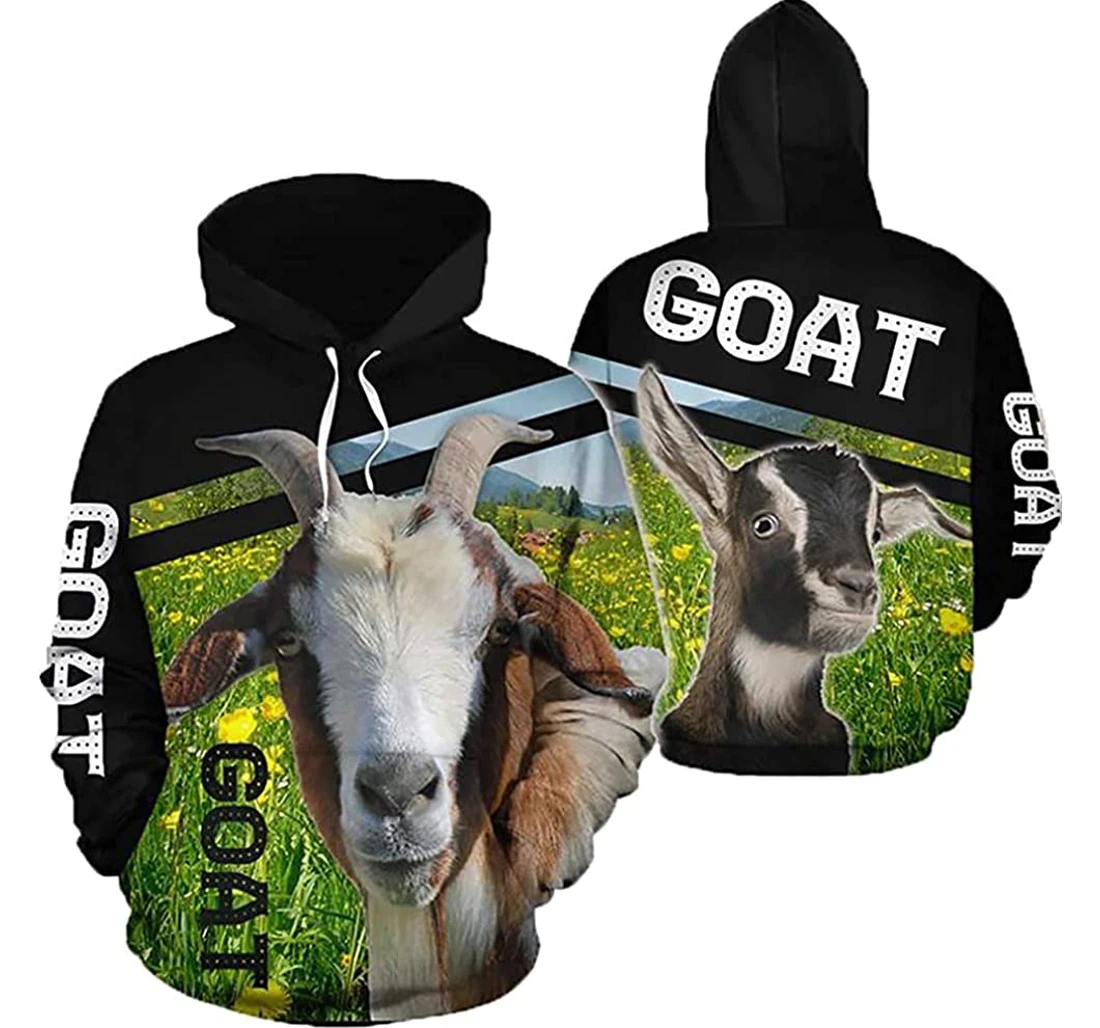 Goat Lover - 3D Printed Pullover Hoodie