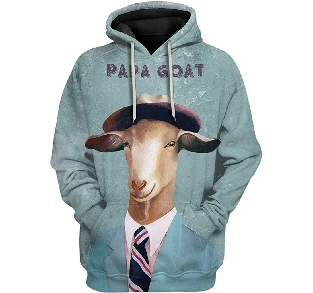 Papa Goat Shirts - 3D Printed Pullover Hoodie