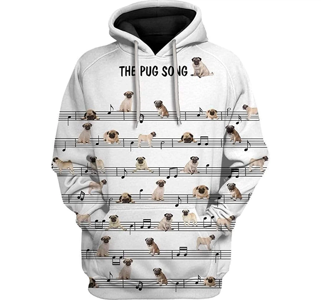 Pug Song Shirts - 3D Printed Pullover Hoodie