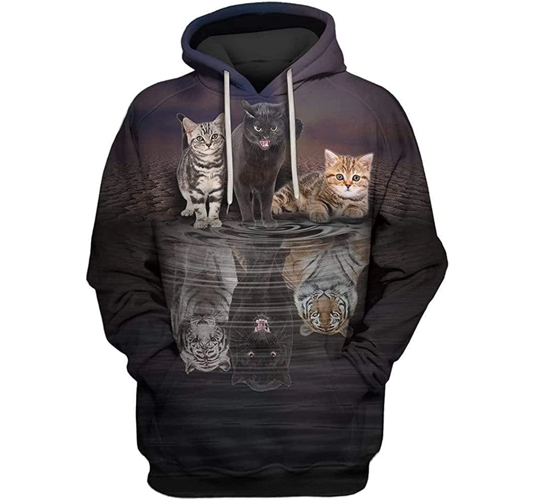 Cute Cats Shadow Shirts - 3D Printed Pullover Hoodie