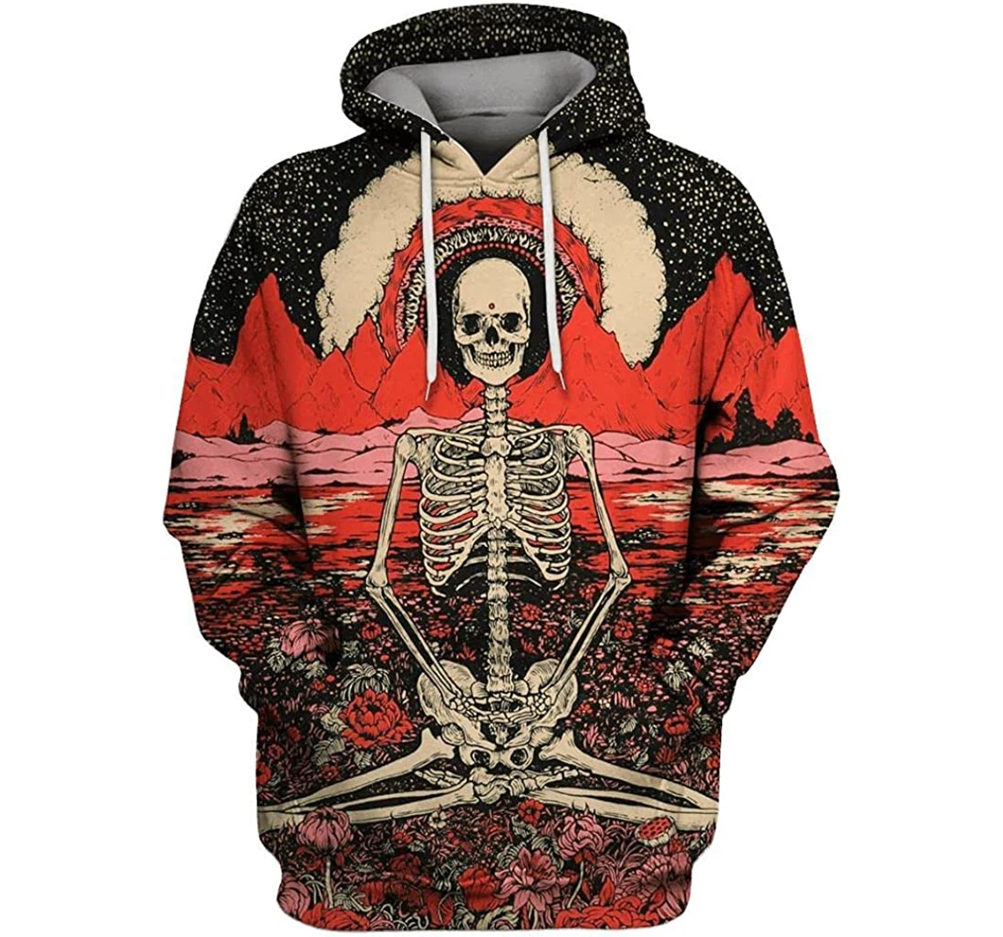 Yoga Skeleton Shirts - 3D Printed Pullover Hoodie