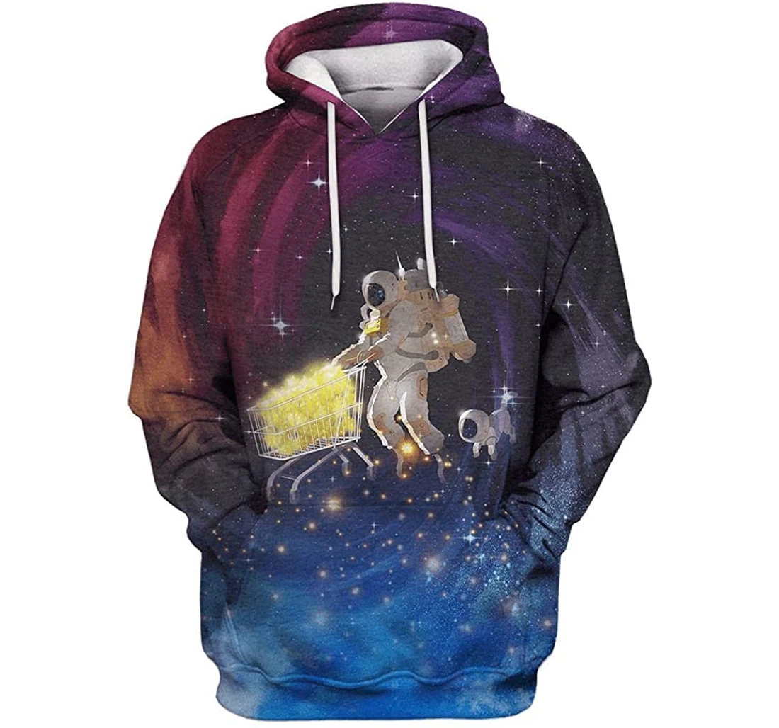 Astronaut With The Trolley Shirts - 3D Printed Pullover Hoodie