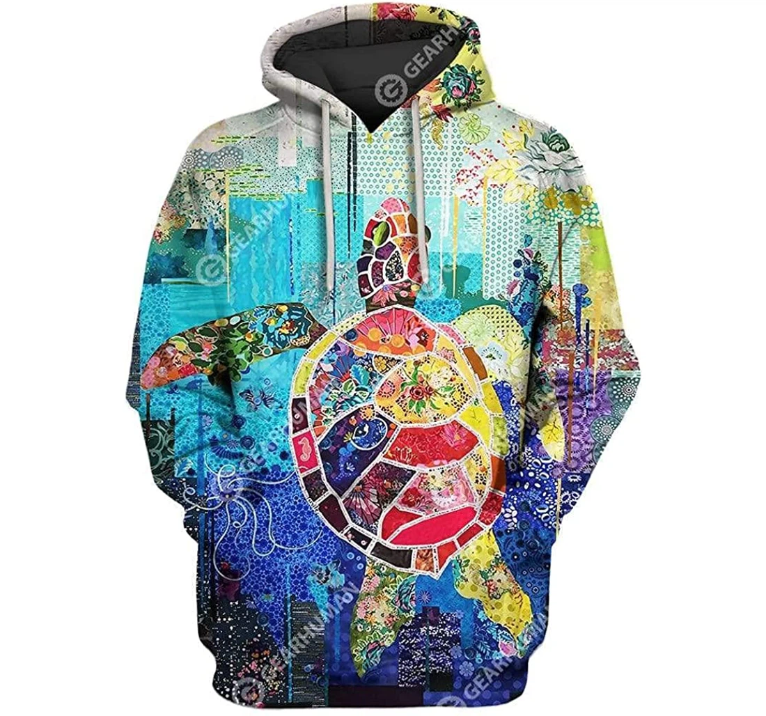 Sea Turtle Colorful Turtle Shirts - 3D Printed Pullover Hoodie