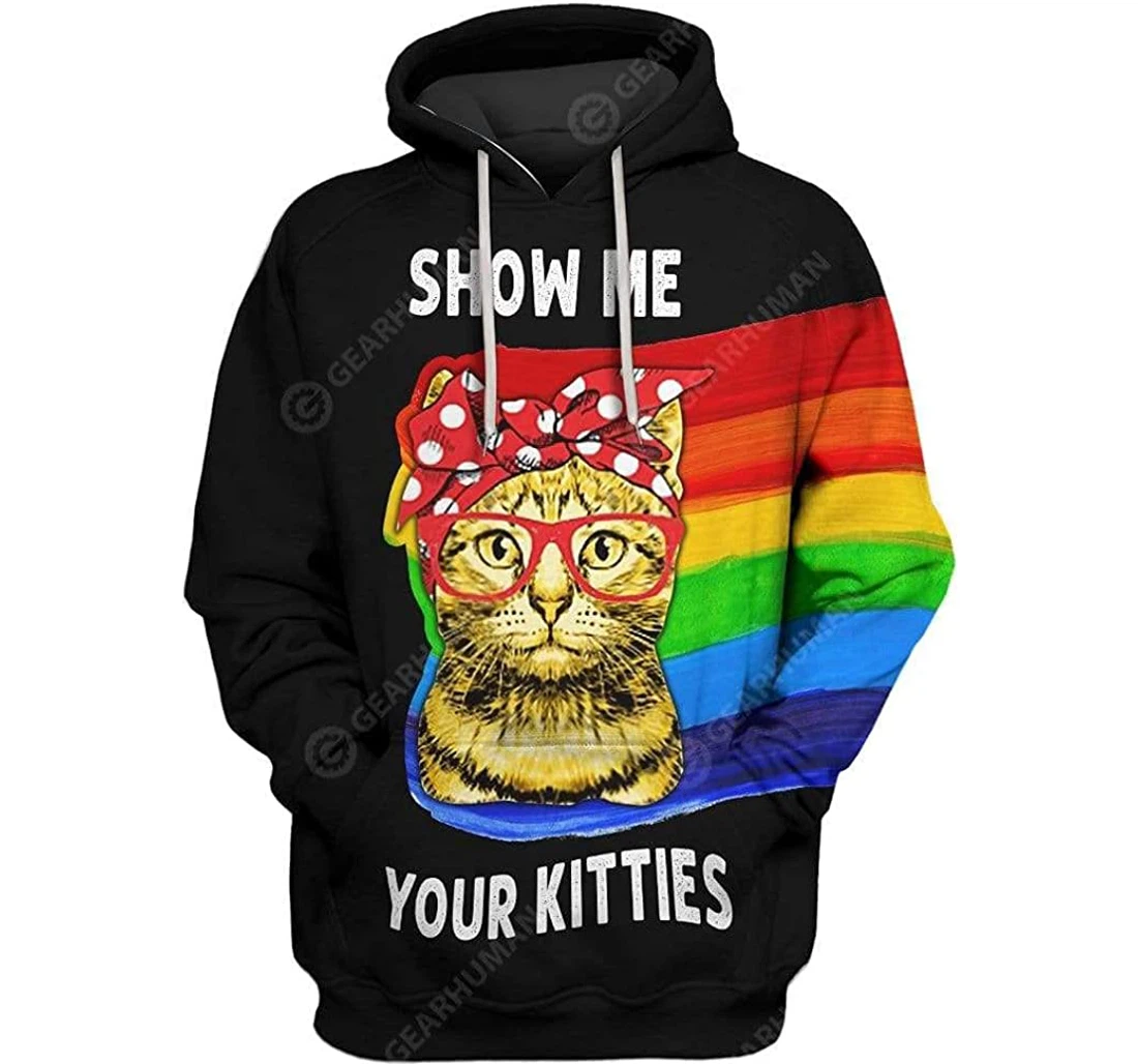 Show Me Your Kitties Shirts - 3D Printed Pullover Hoodie