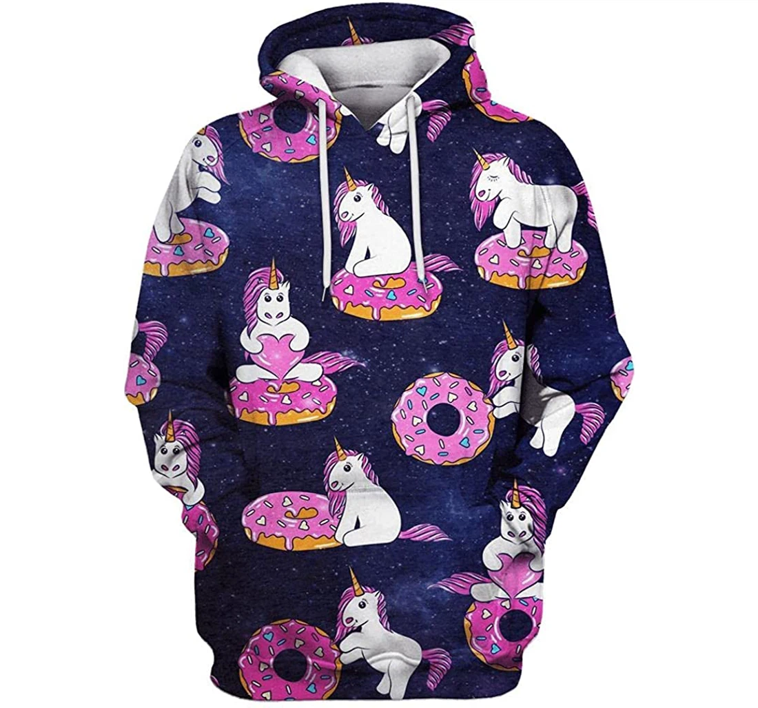 Unicorn Doughnuts Shirts - 3D Printed Pullover Hoodie