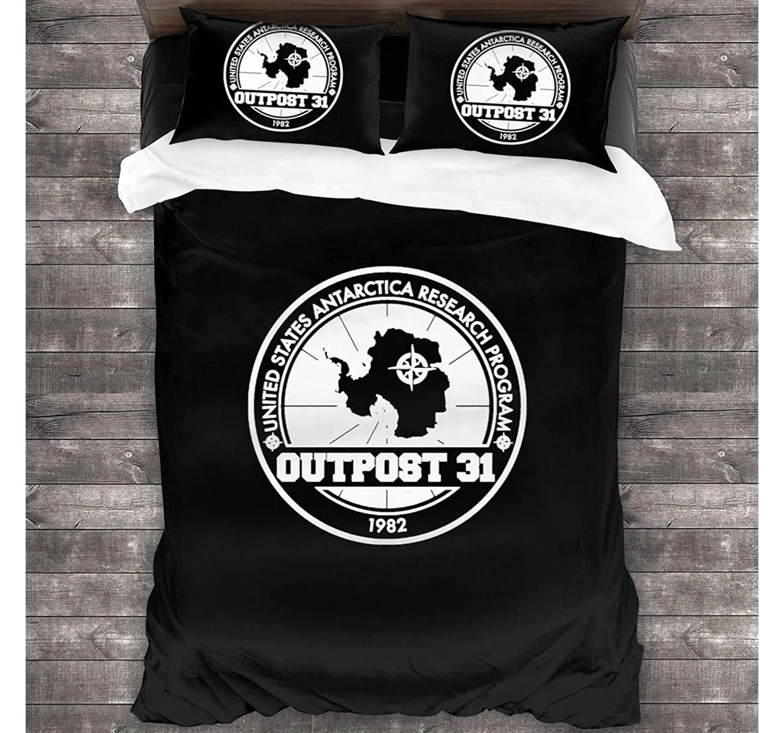Personalized Bedding Set - Outpost 31 Antarctica Research Included 1 Ultra Soft Duvet Cover or Quilt and 2 Lightweight Breathe Pillowcases