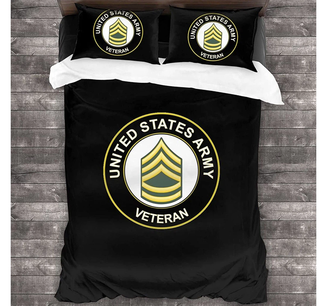 Personalized Bedding Set - Sergeant First Included 1 Ultra Soft Duvet Cover or Quilt and 2 Lightweight Breathe Pillowcases