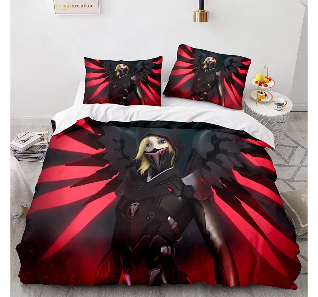 Personalized Bedding Set - Black Warrior Digital Included 1 Ultra Soft Duvet Cover or Quilt and 2 Lightweight Breathe Pillowcases