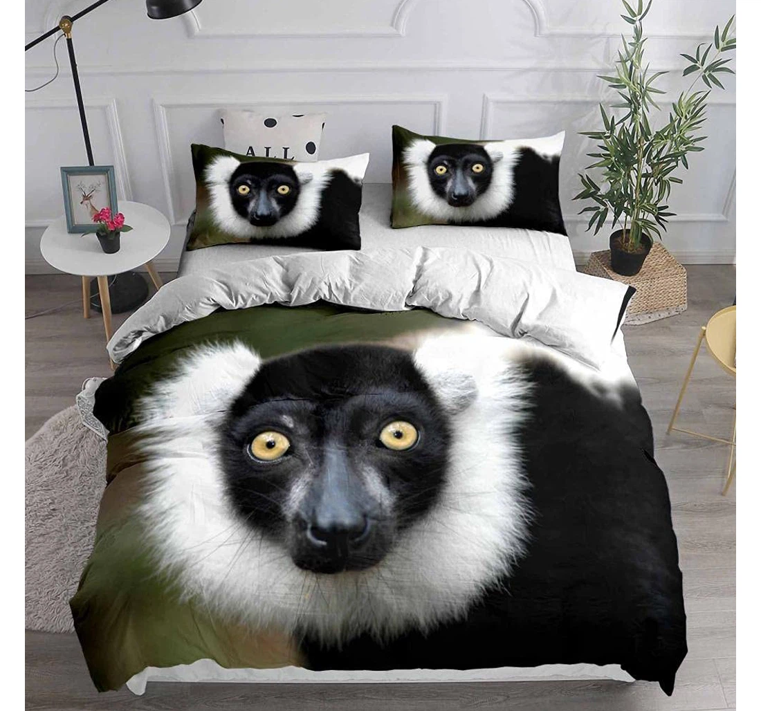Personalized Bedding Set - Black Monkey Included 1 Ultra Soft Duvet Cover or Quilt and 2 Lightweight Breathe Pillowcases