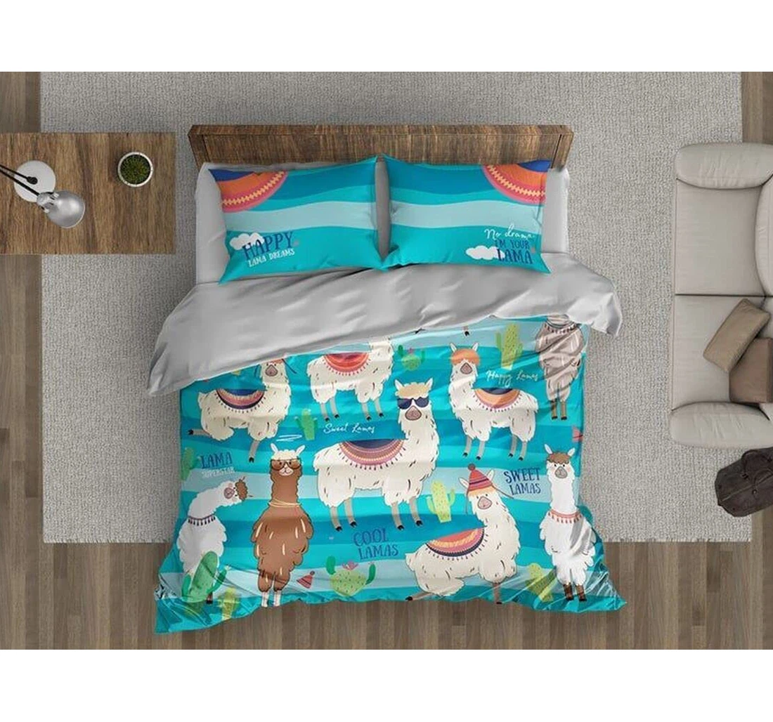 Bedding Set - Personalized Llama Lover, Llama New Year Birthday To My Included 1 Ultra Soft Duvet Cover or Quilt and 2 Lightweight Breathe Pillowcases