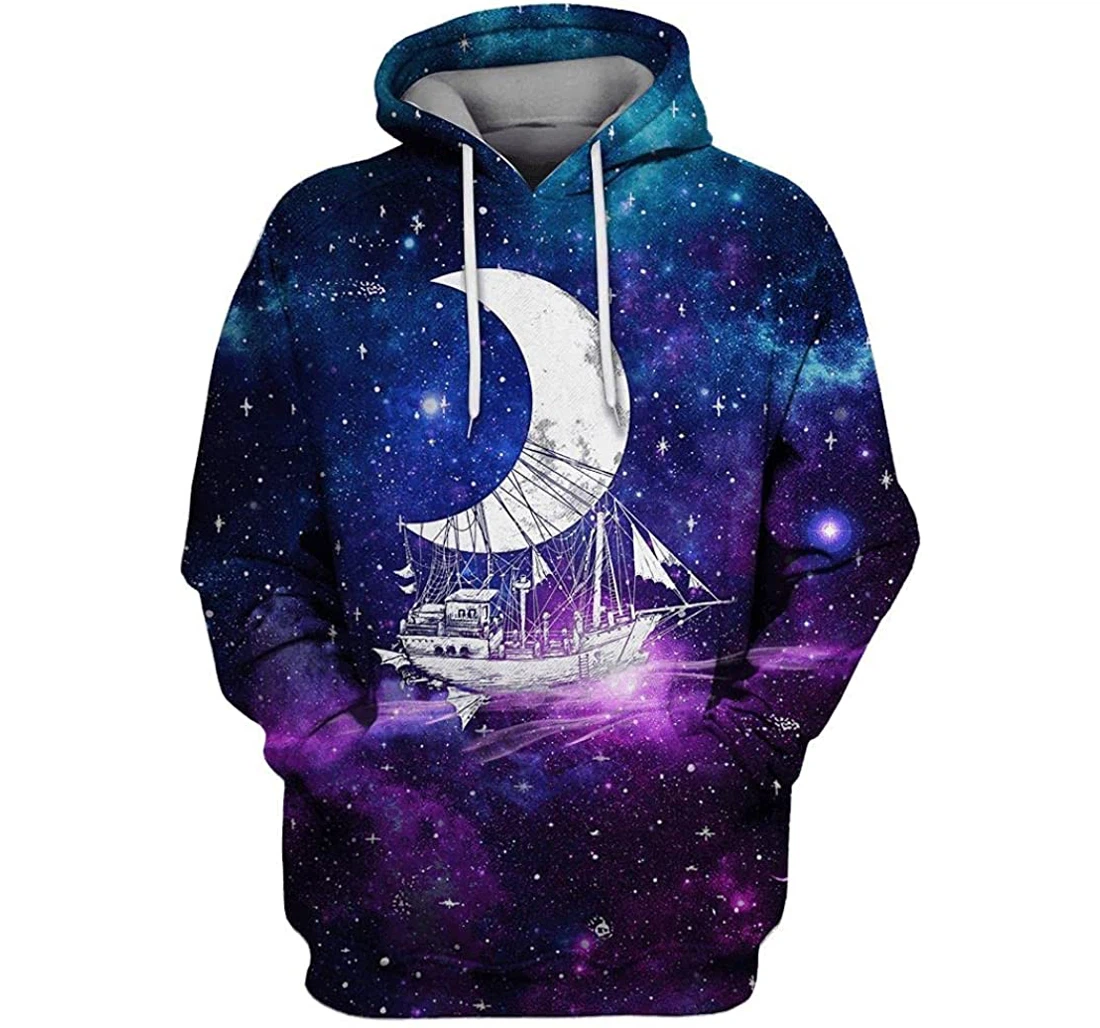 Moon Ship Outerspace Shirts - 3D Printed Pullover Hoodie