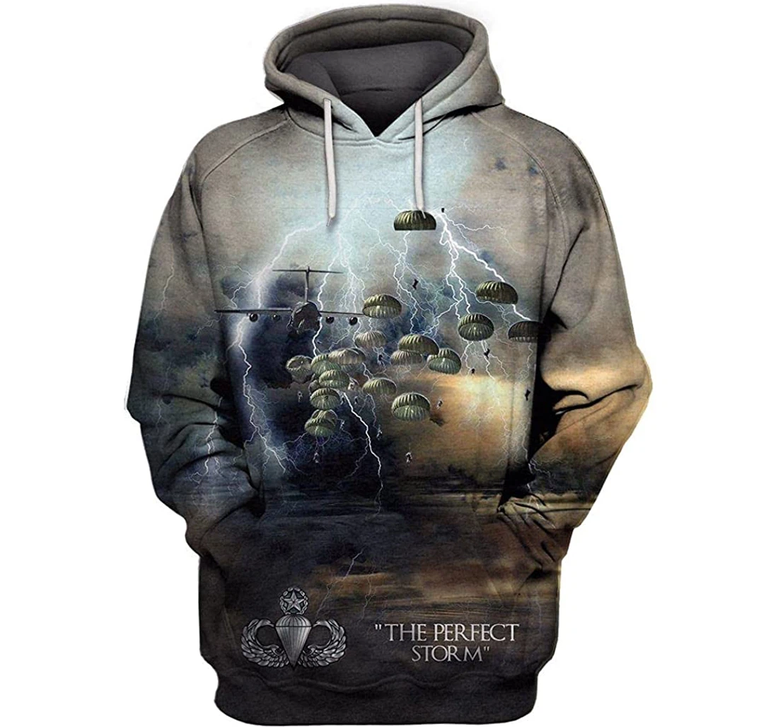 Paratrooper The Perfect Storm Shirts - 3D Printed Pullover Hoodie