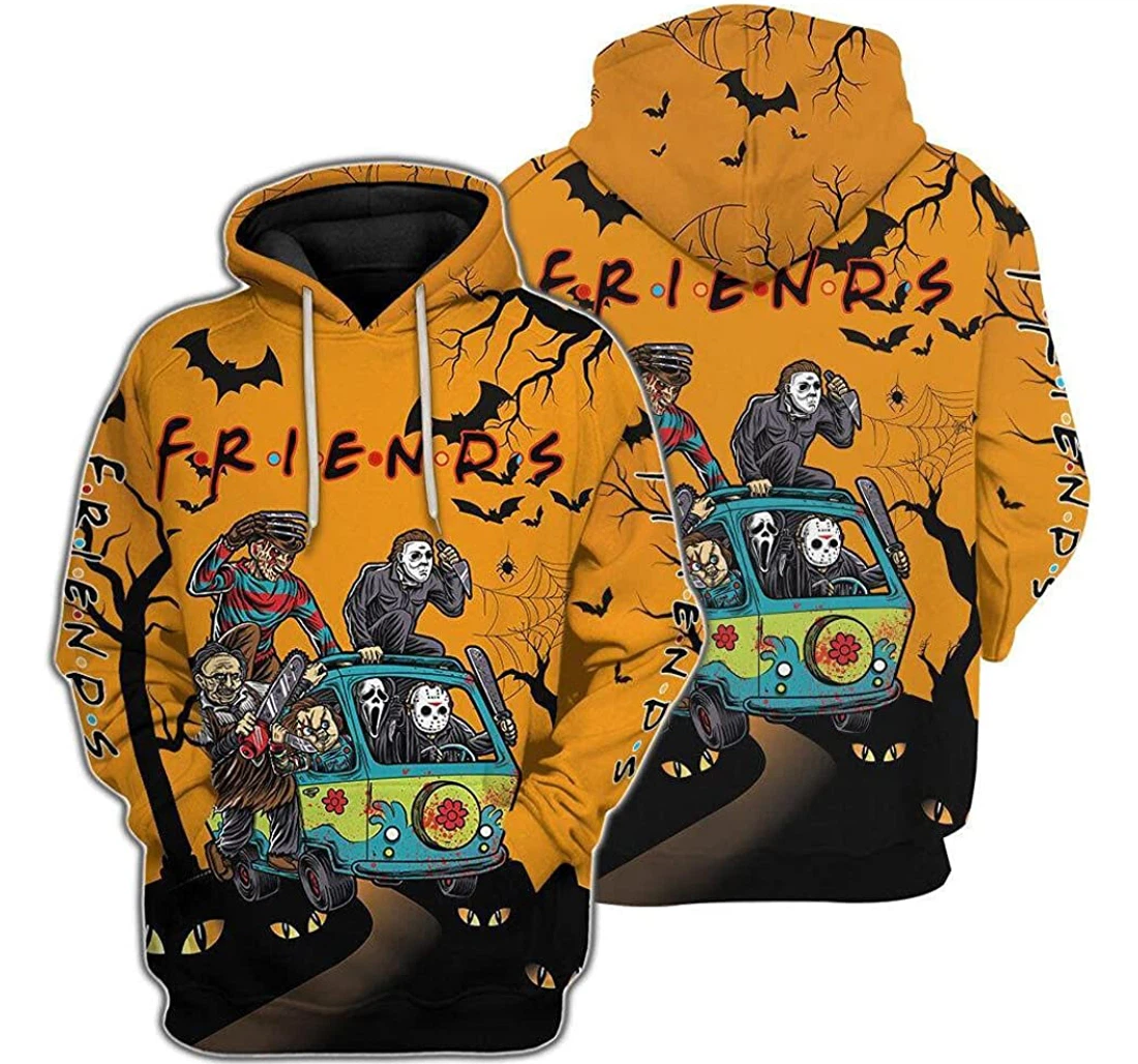 Friend Horror Halloween - 3D Printed Pullover Hoodie