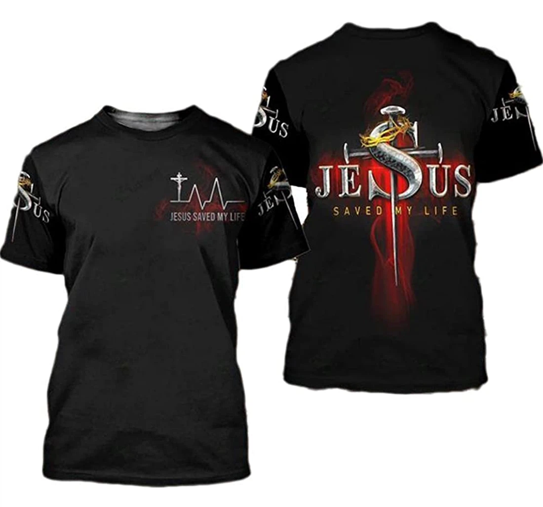 Jesus Saved My Life - 3D Printed T-shirt