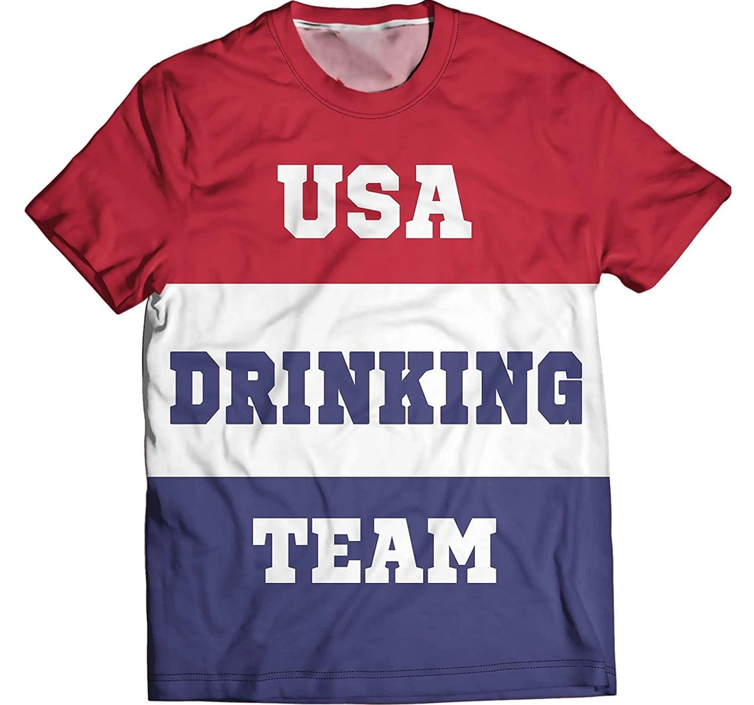 Usa Drinking Team - 3D Printed T-shirt