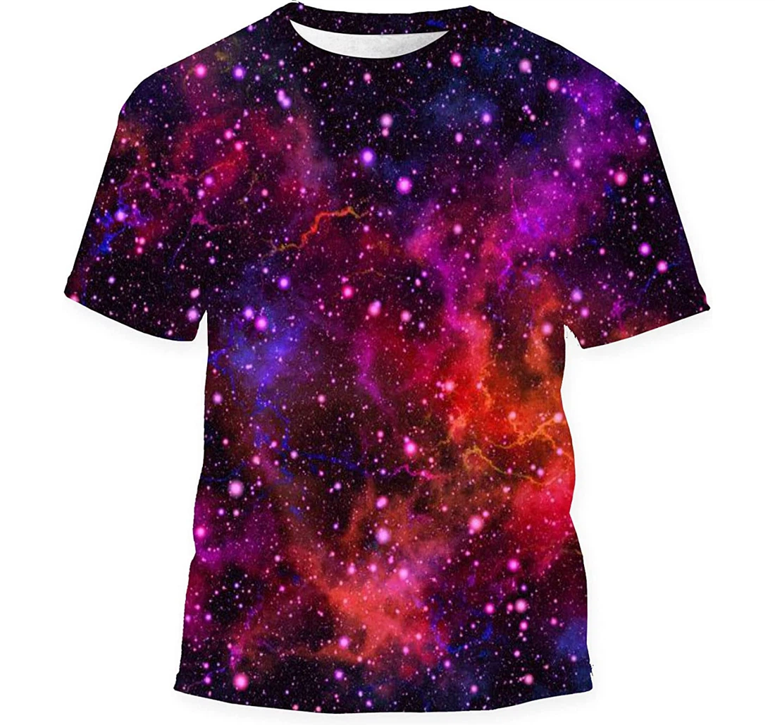 Abstract Colorful Universe Nebula Night Starry Birthday Halloween - 3D Printed T-shirt, Long Sleeves Shirt