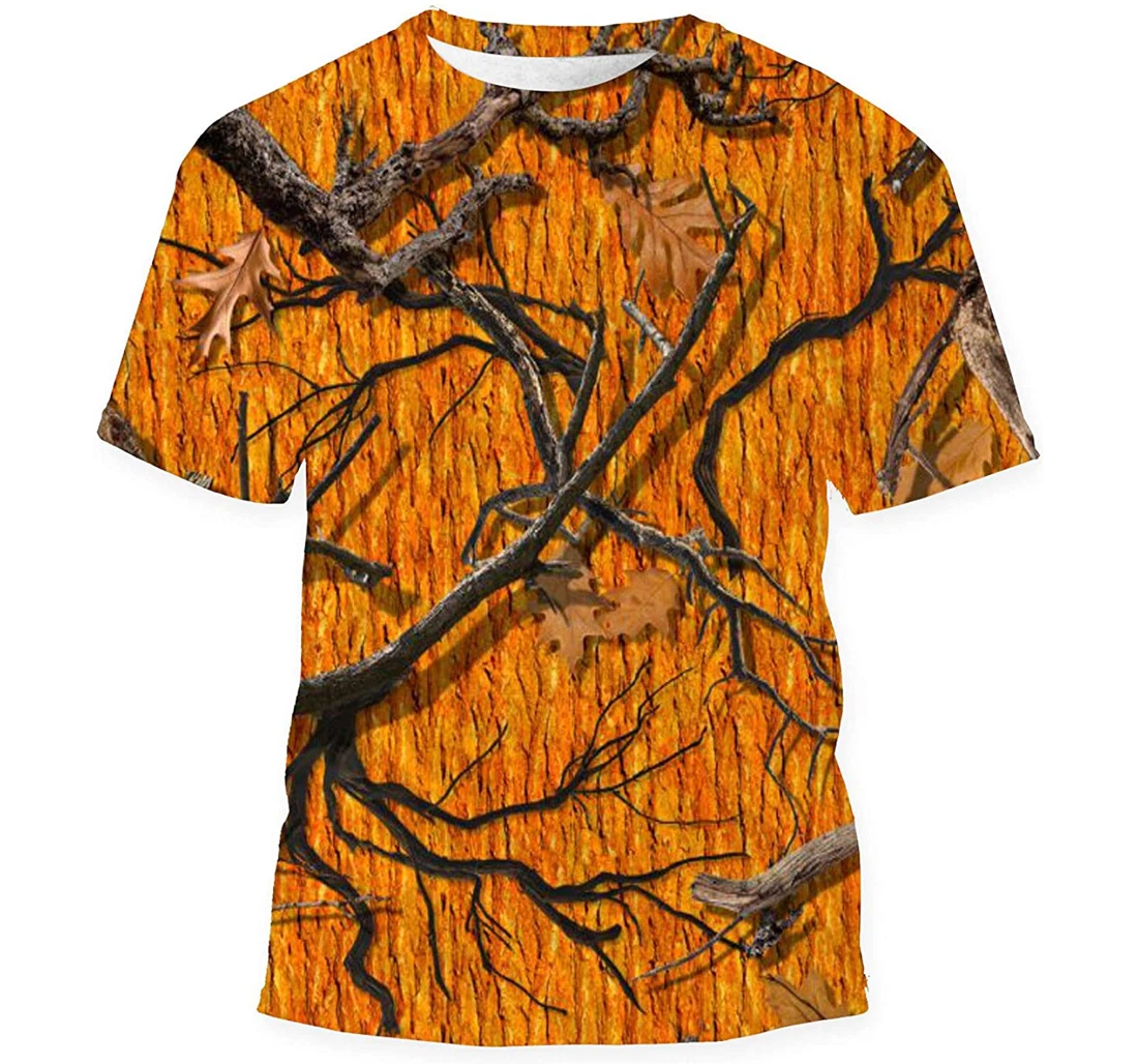 Camo Dead Wood Oak Birthday Halloween - 3D Printed T-shirt, Long Sleeves Shirt