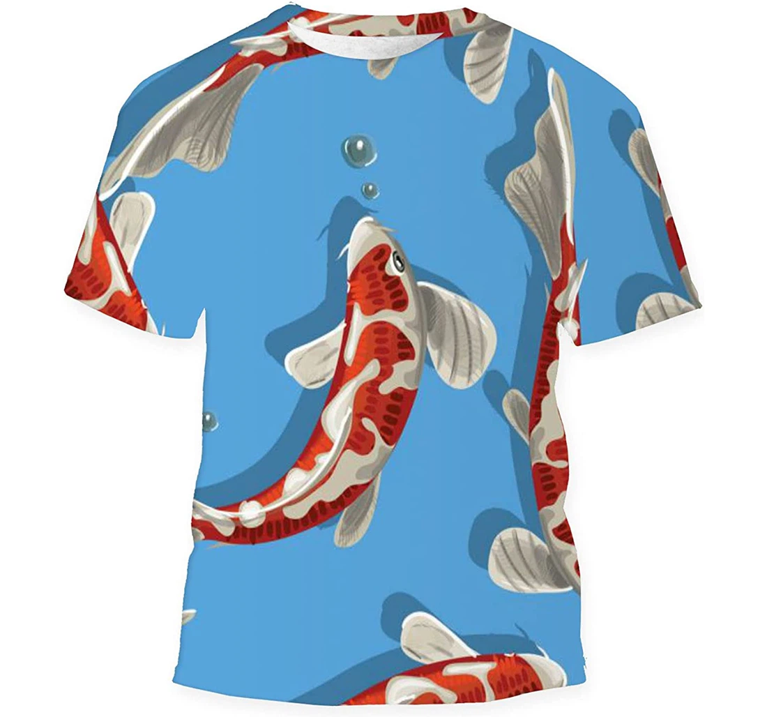 Koi Fish Birthday Halloween - 3D Printed T-shirt, Long Sleeves Shirt