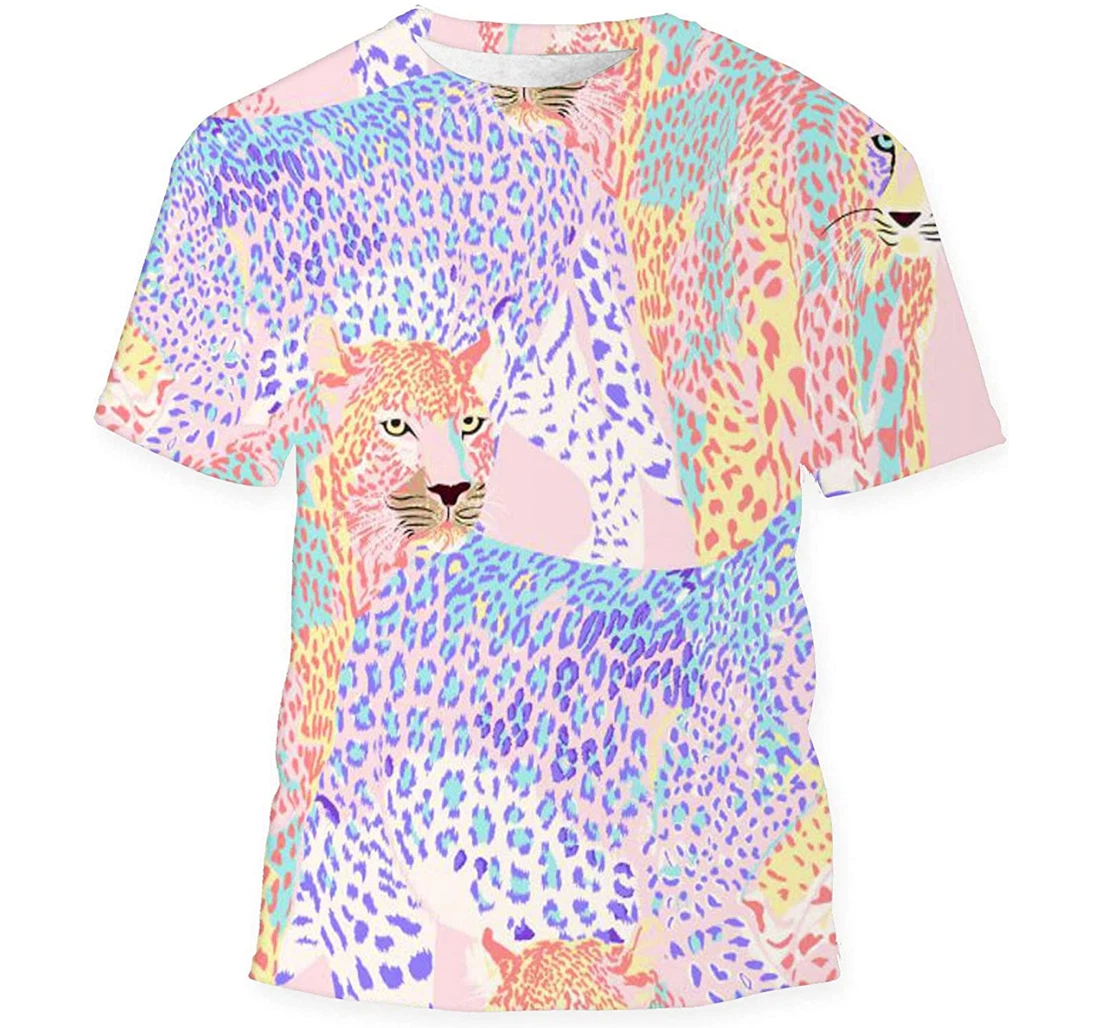 Beautiful Leopard Birthday Halloween - 3D Printed T-shirt, Long Sleeves Shirt