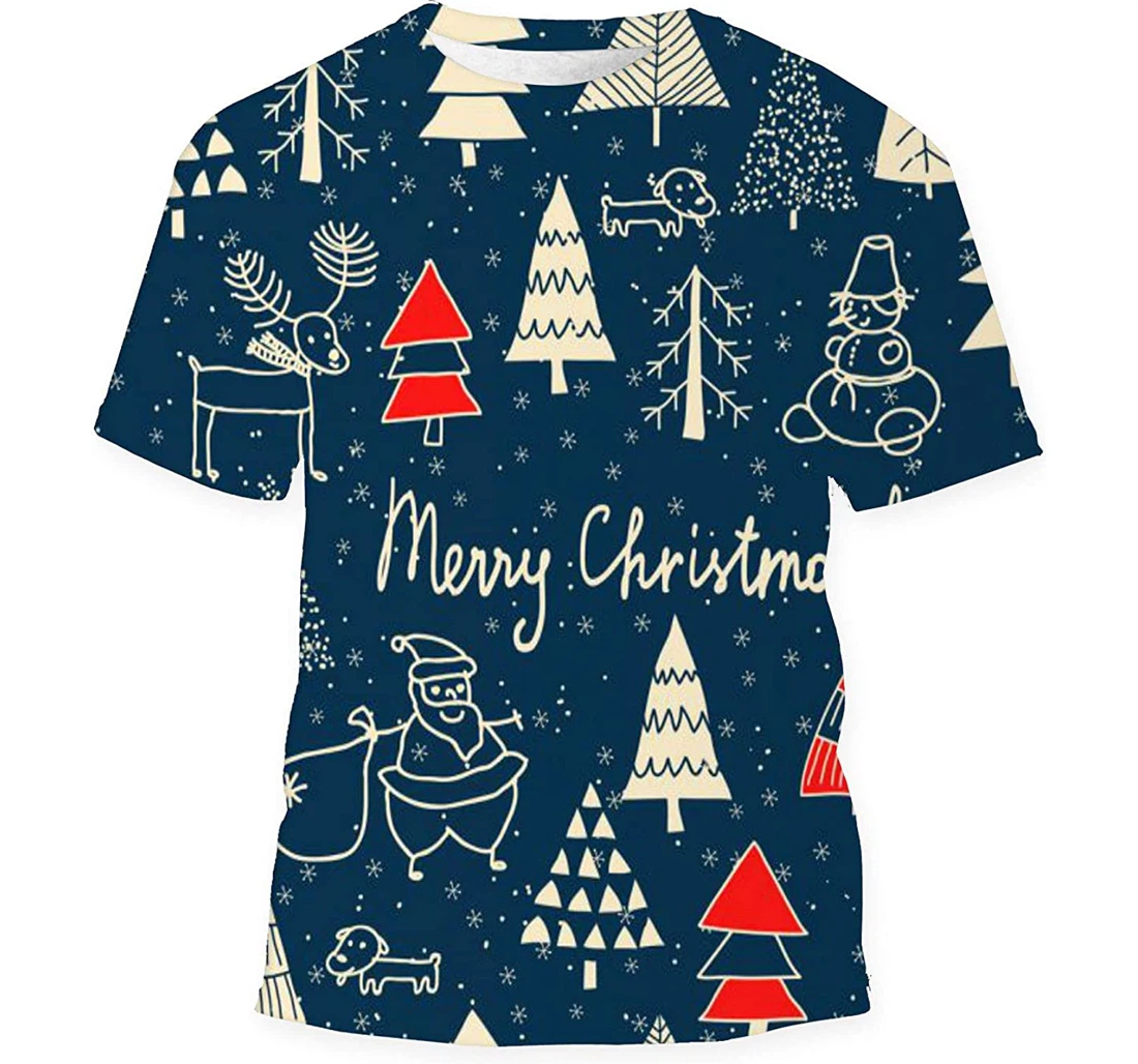 Christmas Greeting Cards Wrapping Birthday Halloween - 3D Printed T-shirt, Long Sleeves Shirt