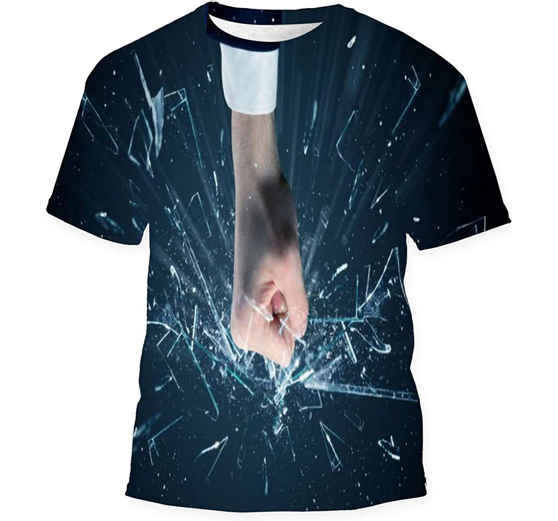 Big Hand Hits Intense Breaks Glasses - 3D Printed T-shirt, Long Sleeves Shirt