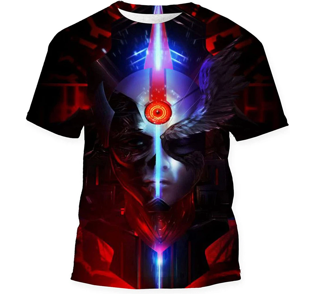 Science Fiction Futuristic Angel Devil Looking - 3D Printed T-shirt, Long Sleeves Shirt