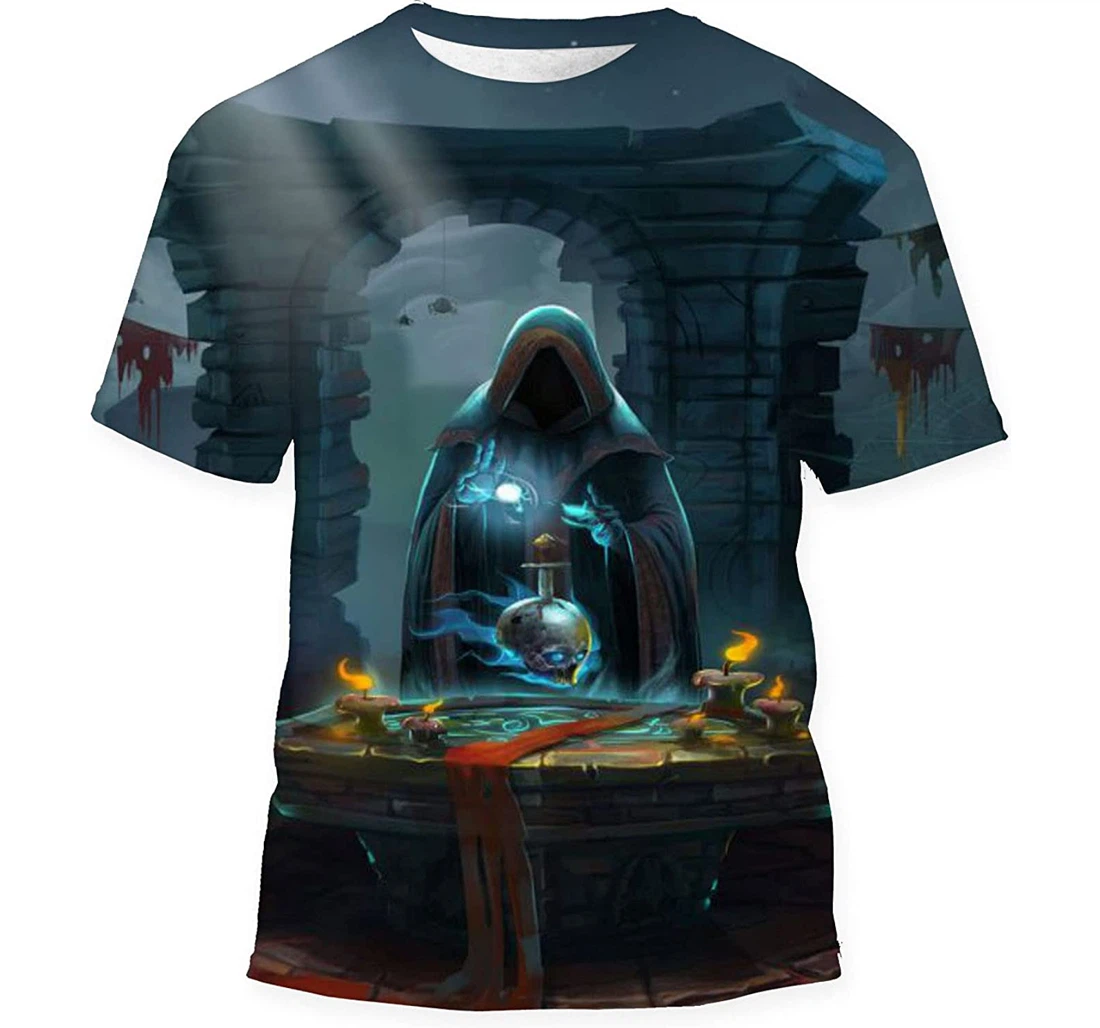 Medieval Priory Priest Monk Video Games Birthday Halloween - 3D Printed T-shirt, Long Sleeves Shirt