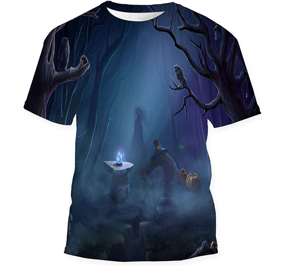 Magic Forest Birthday Halloween - 3D Printed T-shirt, Long Sleeves Shirt