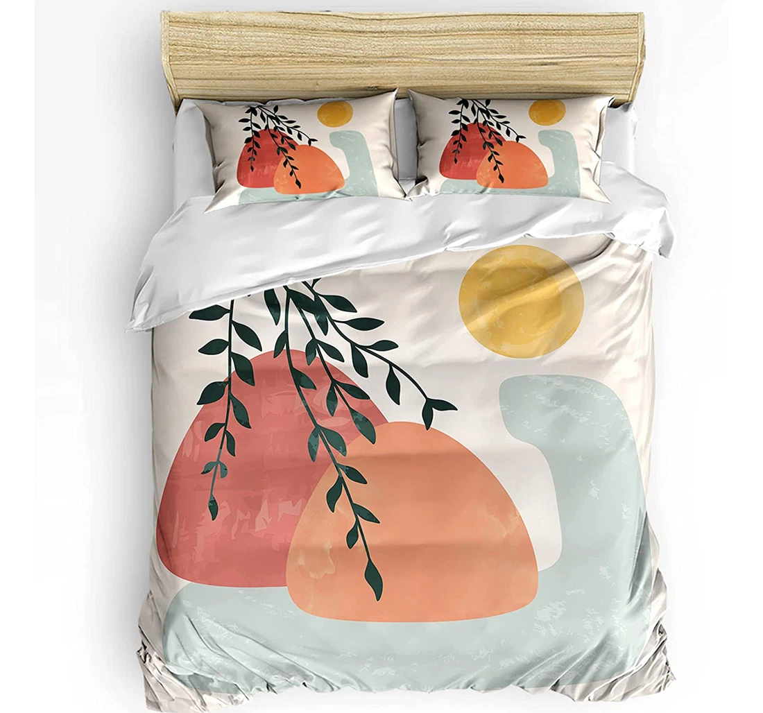 Personalized Bedding Set - Illustracttion Minimalist Art Included 1 Ultra Soft Duvet Cover or Quilt and 2 Lightweight Breathe Pillowcases