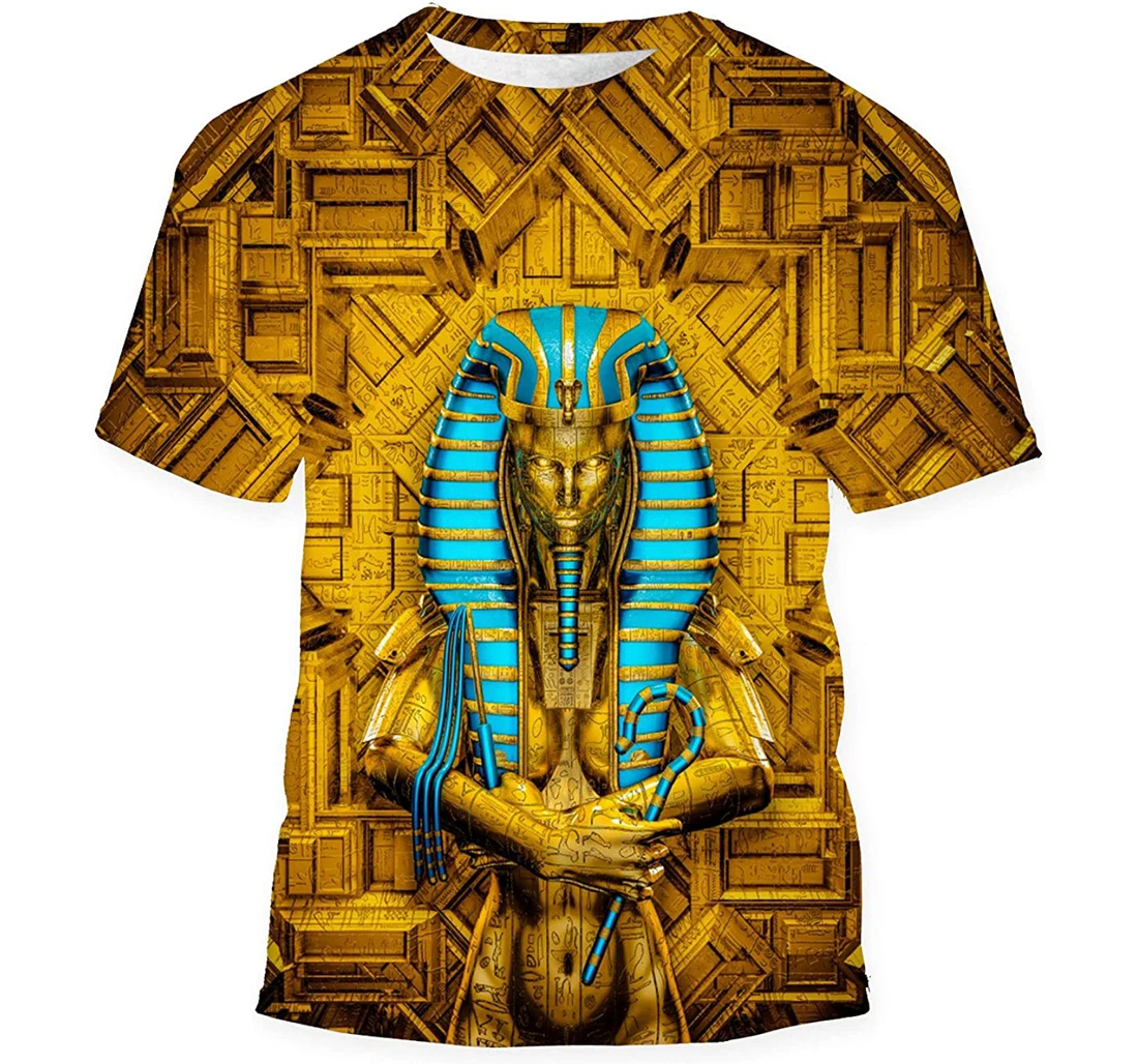 Sacred Queen Golden Futuristic Birthday Halloween - 3D Printed T-shirt, Long Sleeves Shirt