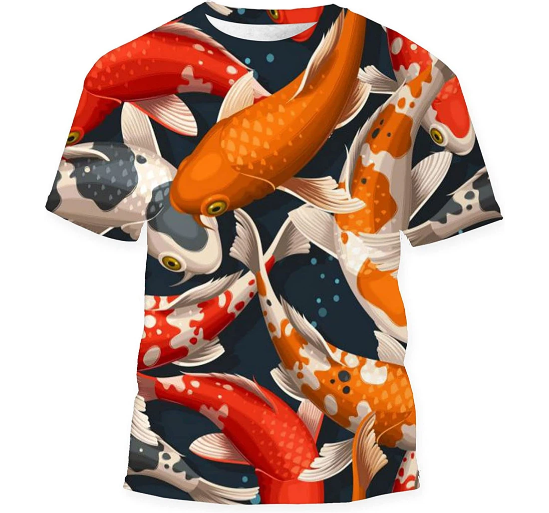 Koi Carps - 3D Printed T-shirt, Long Sleeves Shirt