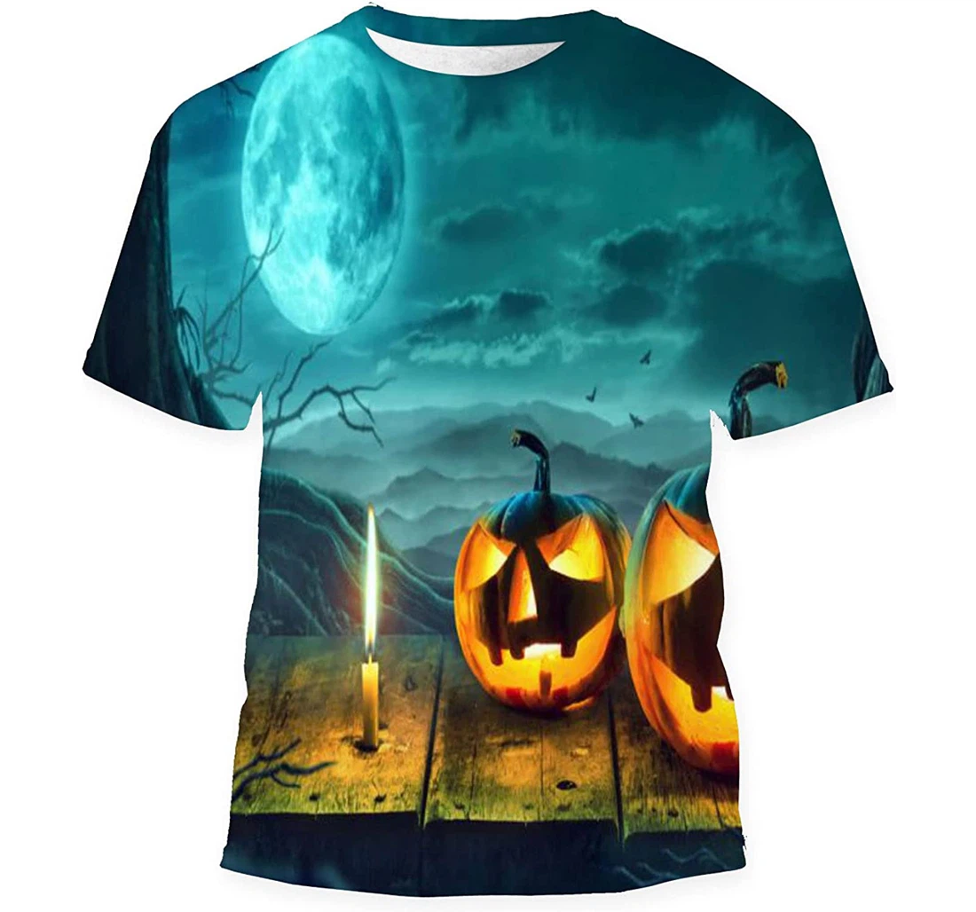 Halloween Night Concept - 3D Printed T-shirt, Long Sleeves Shirt