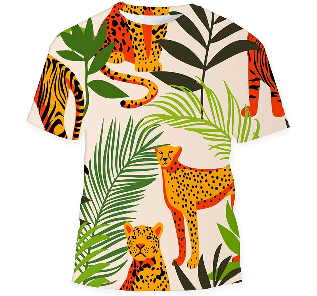 Bright Colorful Tropical Exotic - 3D Printed T-shirt, Long Sleeves Shirt