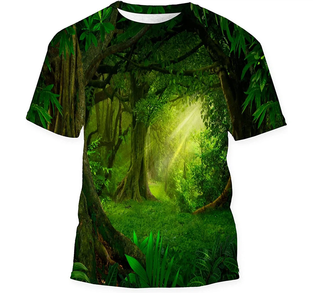 Asian Tropical Rainforest - 3D Printed T-shirt, Long Sleeves Shirt