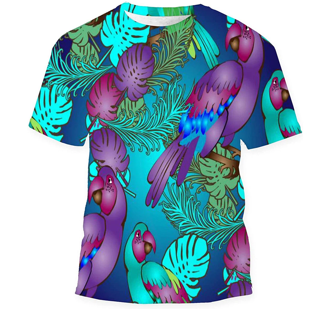 Parrot - 3D Printed T-shirt, Long Sleeves Shirt